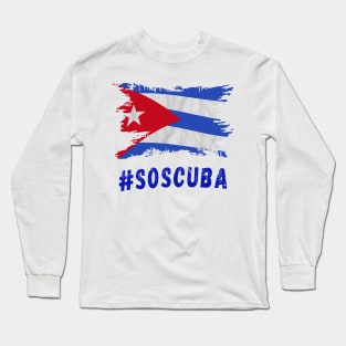 Cuba Libre Freedom Vintage SOSCuba Long Sleeve T-Shirt